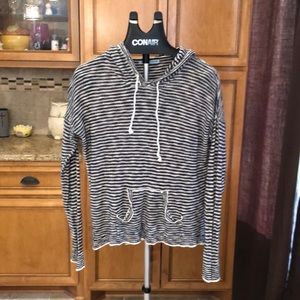 Maurice’s Cute Navy and White striped hoodie.  Cute with capris!